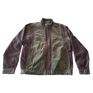 Bentley Men Size 100/Large Green Moto Bomber Jacket